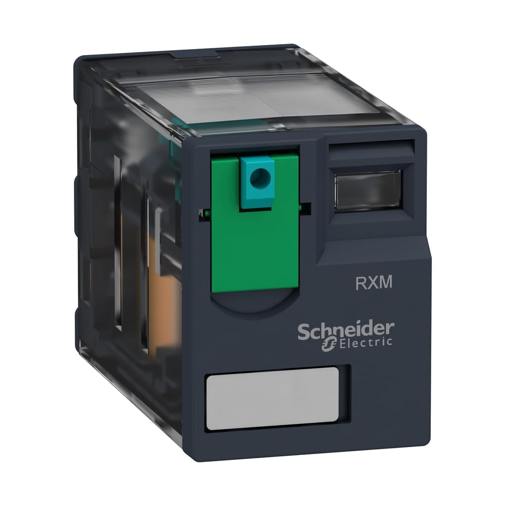 Schneider Electric, 24V dc Coil Non-Latching Relay 4PDT, 8A Switching Current Plug In, 4 Pole, RXM4AB1BD
