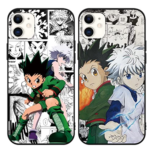 2 Pièces Coque pour Samsung Galaxy A12(4G 5G/A12 Nacho/M12 6.5'' Anime Hunter × Hunter Killua Zoldyck Gon Freecss Case Manga Motiv Antichoc TPU Protection Housse Étui de Téléphone pour Samsung M12 Cover
