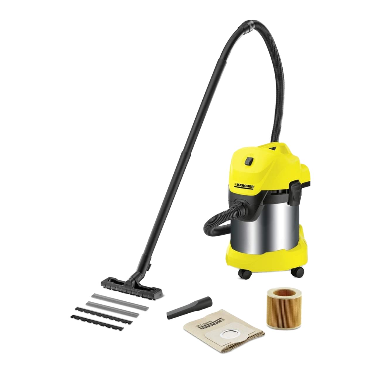Karcher Wd 3 Premium Bagless Wet And Dry Multi Purpose Vacuum Cleaner 1000W, 16298460, Multi Color"Min 1 year manufacturer warranty"