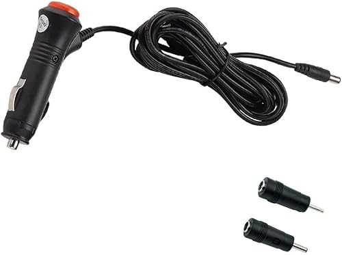 Adaptador de corriente para encendedor de cigarrillos de automóvil de 12/24 V, cable de extensión de enchufe macho con botón de interruptor para CC