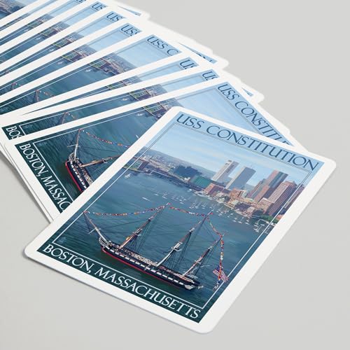 Baraja de cartas Poker Lantern Press USS Constitution y Boston miniatura 5