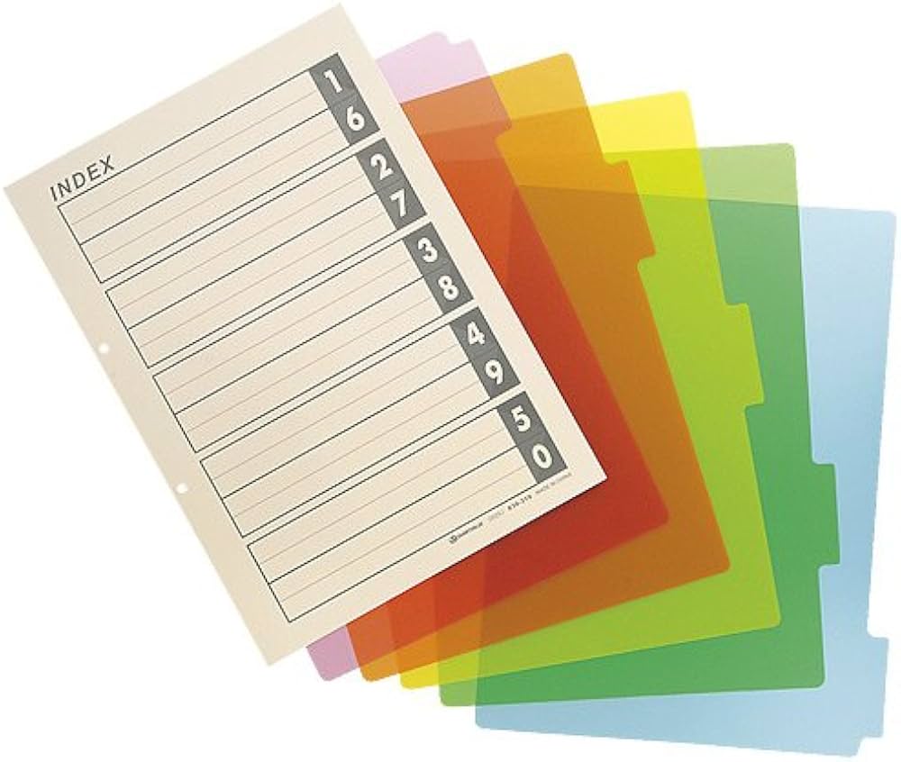 Amazon | 再生PPインデックス0.4mm厚1組D029J | インデックス・仕切り