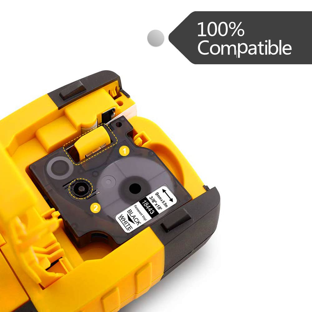 3-Pack Compatible With Rhino 4200 5200 Label Tape Togo