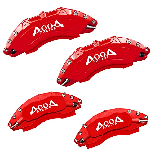 Amazon.co.jp: AOOAアルミキャリパーカバーレッドカラーホワイト