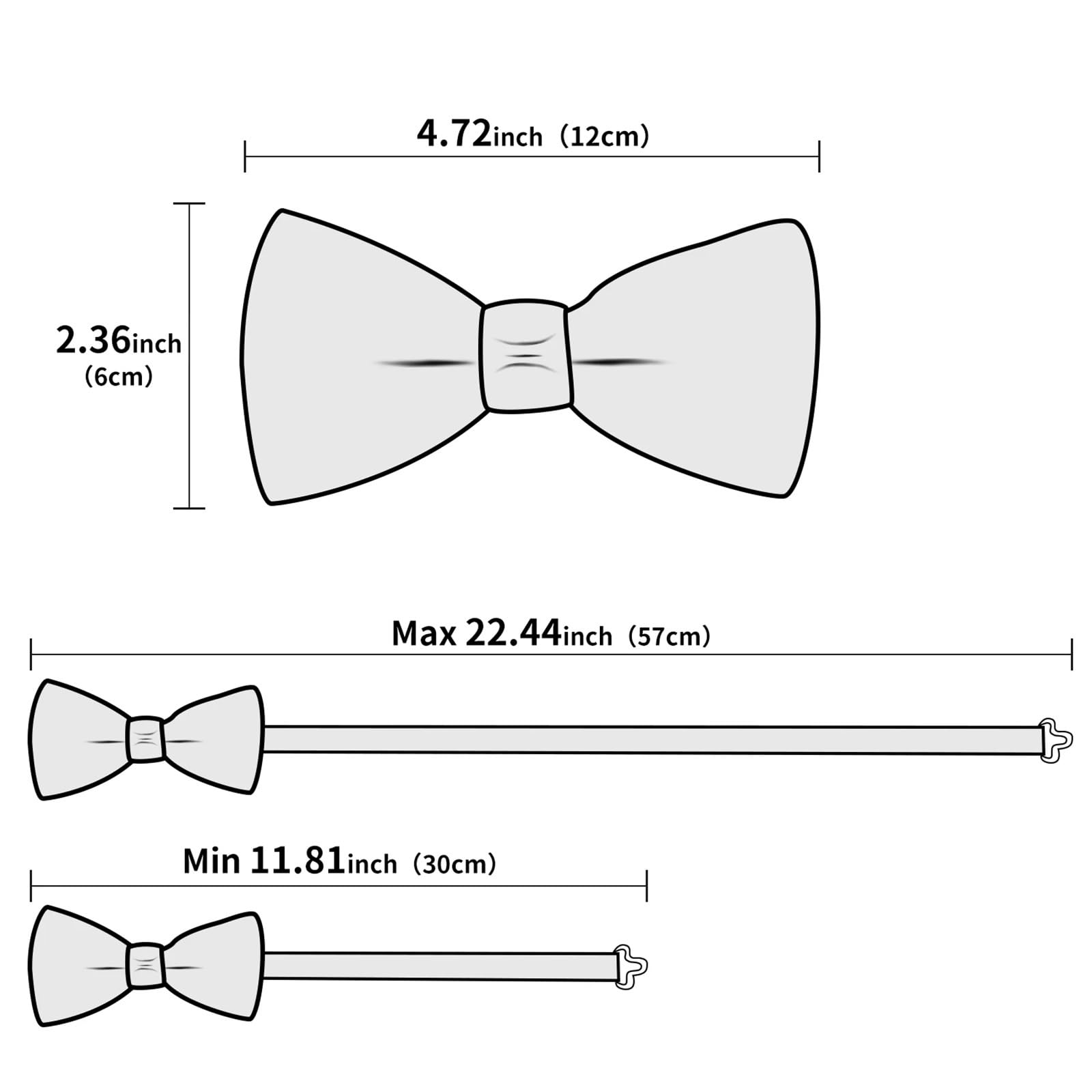 Papillon da uomo in seta con gemelli Hanky ​​e papillon nodo a farfalla for matrimonio maschile Per Feste Aziendali E Matrimoni
