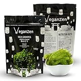 Sea Grapes to Eat Seaweed Snacks Salad Kit 100GR VeganZen Umibudo dried ramen toppings korean food green caviar vegetables nori kelp kombu asmr organic Dehydrated lato Crunchy Superfood