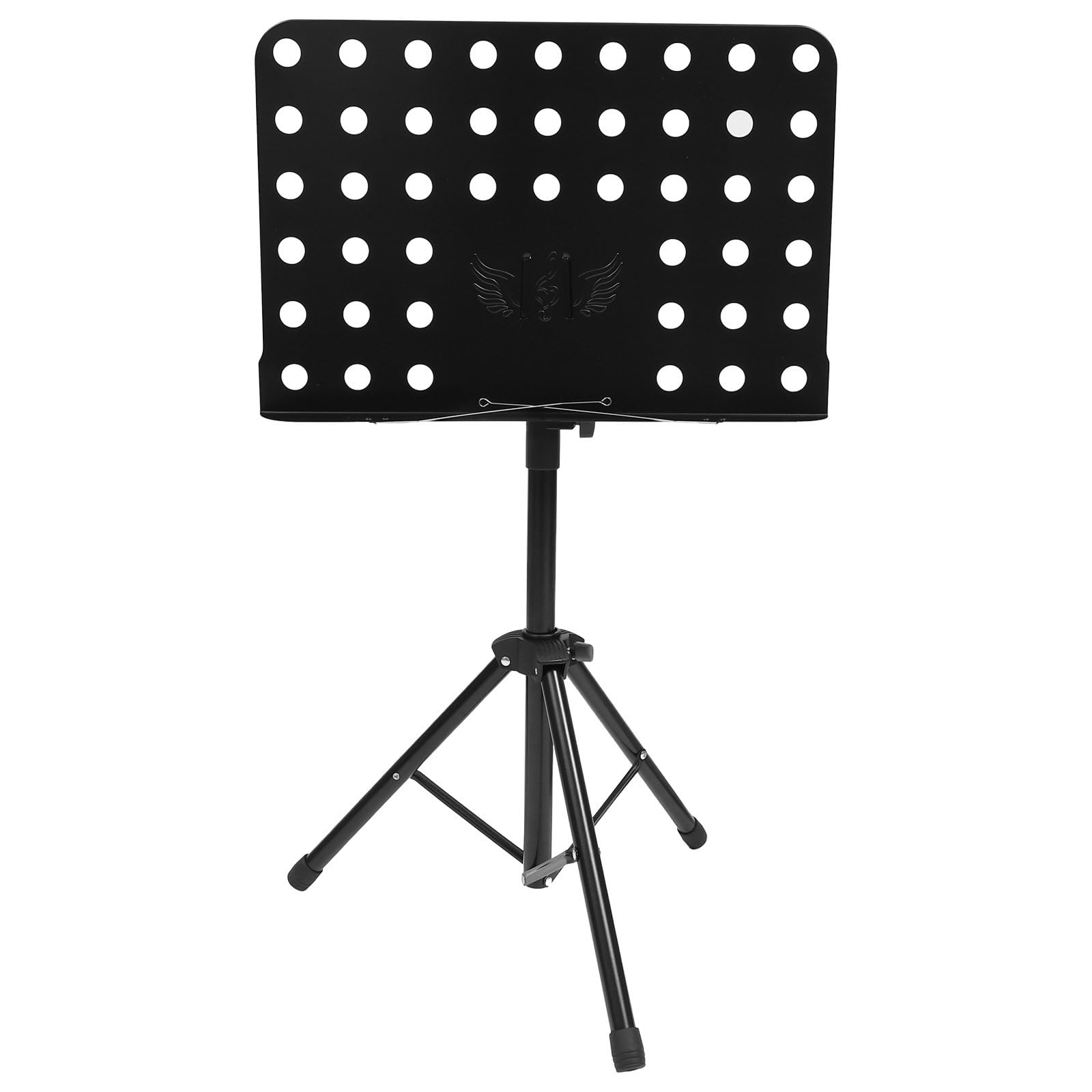POPETPOP Soporte para Atril de Partituras Plegable y Manos Libres en Acero Ligero y Abs Negro para Tocar Guitarra o Cocinar Comodidad