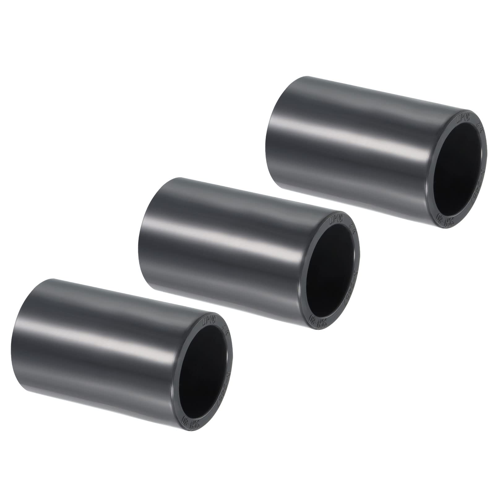 Unión rectatubería UPVC 3/4" Schedule 80 manguito PATIKIL conector enchufe gris cañerías de agua