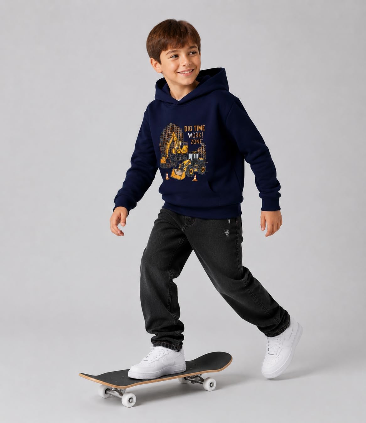 Cakaner Boys Clothes Long Sleeve Hoodie and Jeans Outfit Fall Sweatshirt Set Size 6-12