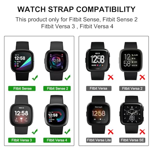 Correa metálica elegante compatible con Fitbit Versa 3/4 miniatura 2