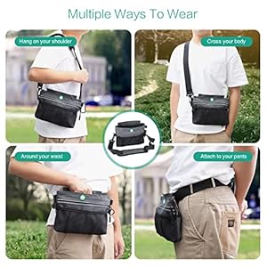 Oria dog treat training pouch dog treat bag with collapsible bowl pet training waste bag dog food bag with removable inner pocket easily carry pet toys kibble treats   cucciolini doodles