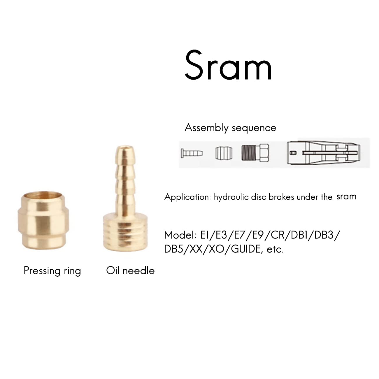 Geuxe Bicycle Olive Mountain Bike Hydraulic Disc Brake Oil Needle for/Brake Oil Hose B