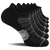 CelerSport – Calcetines para correr, deportivas, para hombre y mujer, 6 unidades, con cojín, corte bajo, con pestaña.