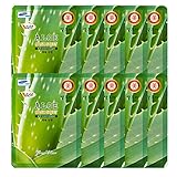 ECO ALOE Essence Facial Mask Sheets 10ea - Korea Skin Care Hydrating Moisturizing Revitalizing for Dry, Sensitive and Tired Skin