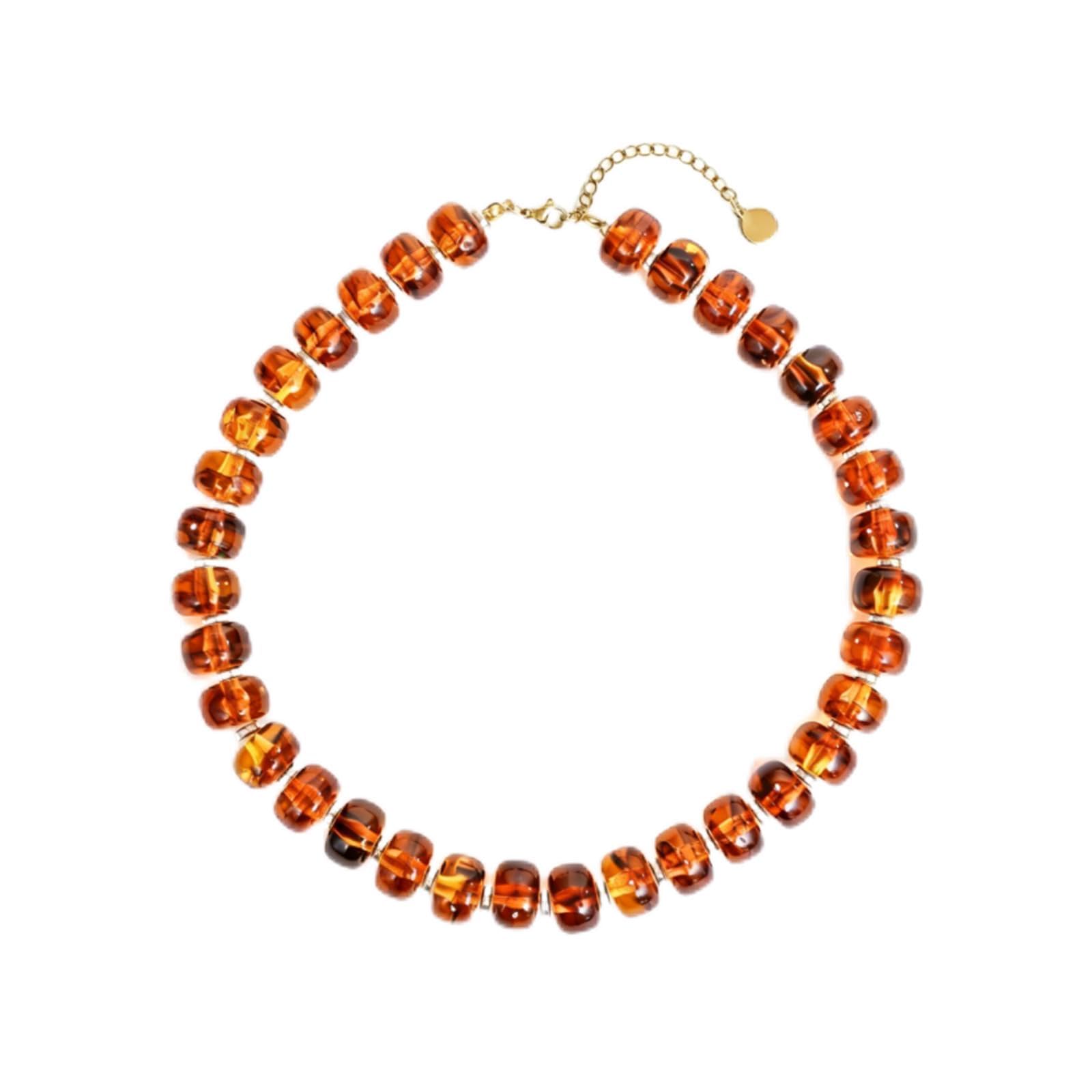 Colorful Resin Chunky Beaded Choker Necklace for Women, Summer Beach Jewelry — view 12