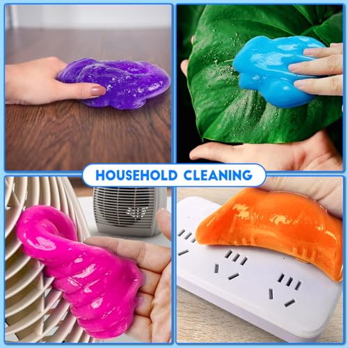 YOPINSAND Car Cleaning Gel, 4 Pack Car Cleaning Putty, Universal Auto Deatiling Tools, Reusable Interior Cleaner for Car Keyboard Air Vent, Car Slime Cleaner Dust Cleaning Gel