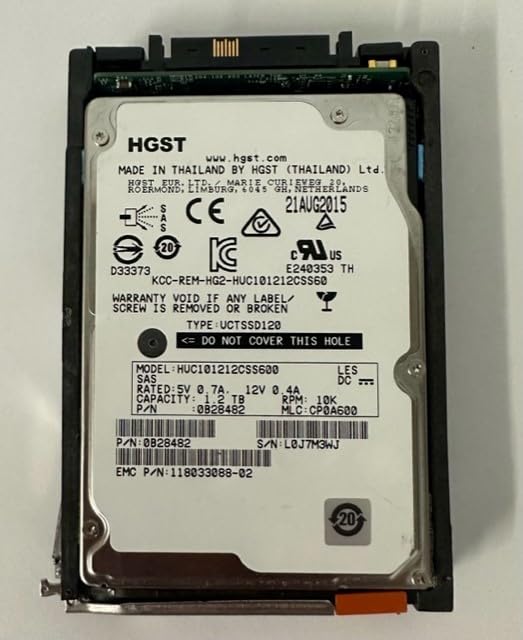 Amazon.com: 0B28482, 118033088-02 EMC ($109 ea.) 1.2TB, 10K