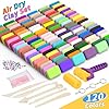 169 Pcs Air Dry Clay 120 Colors Modeling Model Magic Clay for DIY Molding Starter Kit with Sculpting Tools,Ultra Light Soft Non-Toxic Arts & Crafts Gift for Boys Girls Birthday Party Favors #1