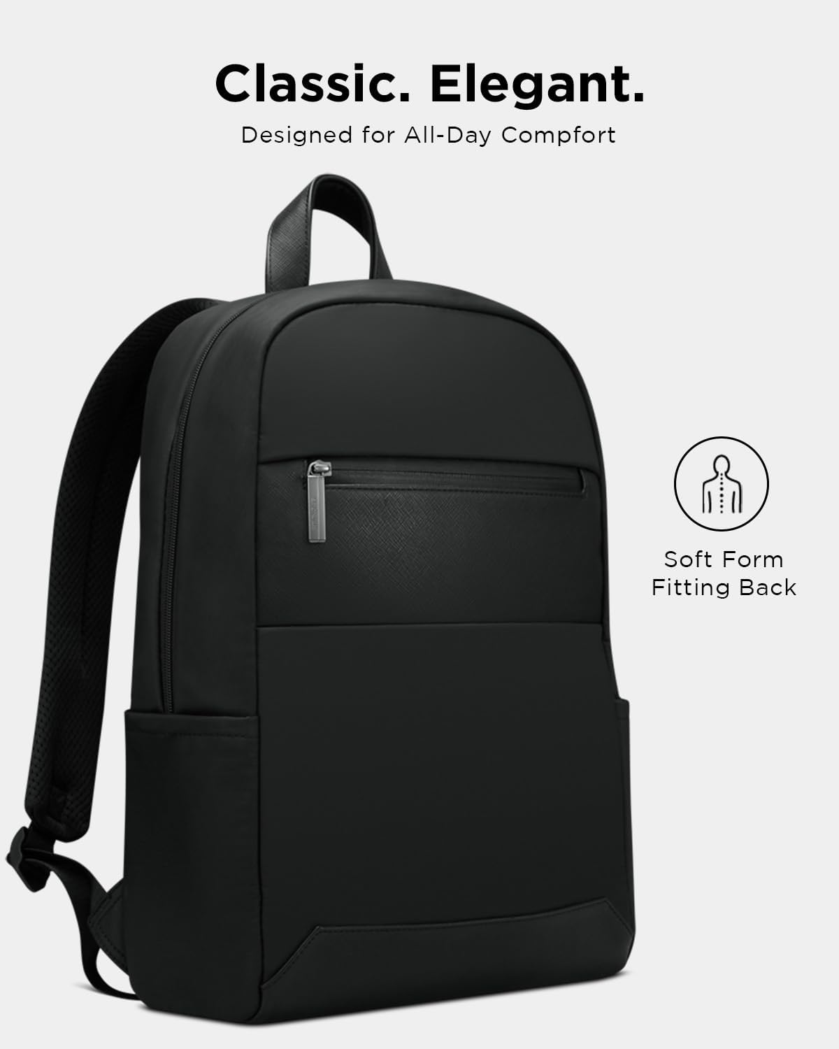 Lenovo Laptop Backpack (B500) -15L Capacity Padded Tablet & Computer Bag with Lock Zipper, Black, 15.6 Inch - Image 2