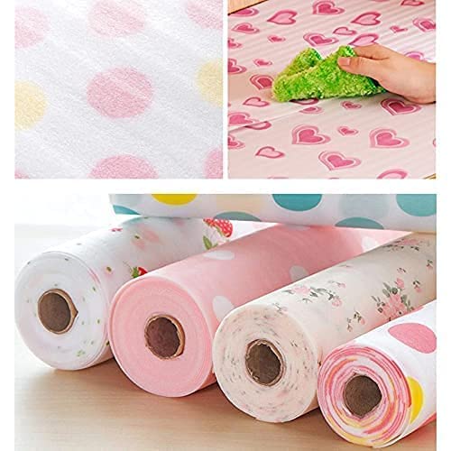 Image of Anti-Slip Kitchen Cabinet Drawer Shelf Mat Liner Sheets for Waterproof Shelf Paper with Modern Pattern EVA Cabinet Mat Easy to Cut- Sheet for Fridge (Multicolors Mat, 30x300 CM) (Pack of 1)