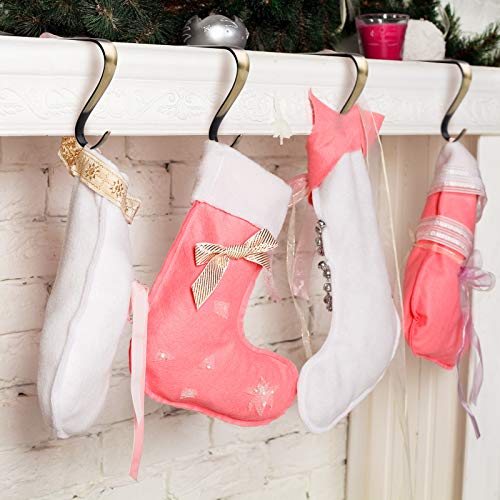Uratot 6 Pieces Bronze Christmas Stocking Holder Metal Mantel Stockings Hangers Christmas Stocking Clips For Christmas Party Decoration #TOP6