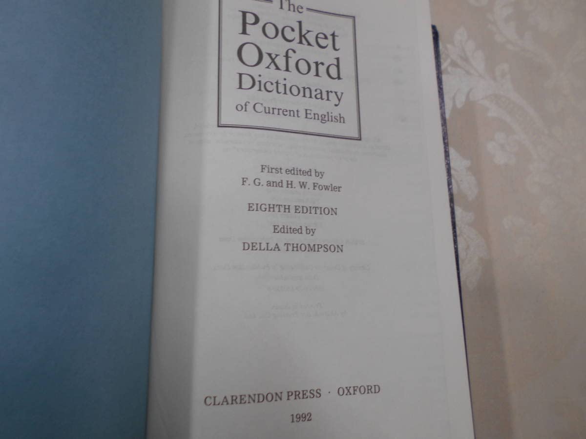 Amazon | D/THE POCKET OXFORD DICTIONARY/第8版革装/英英辞典/ | 英語
