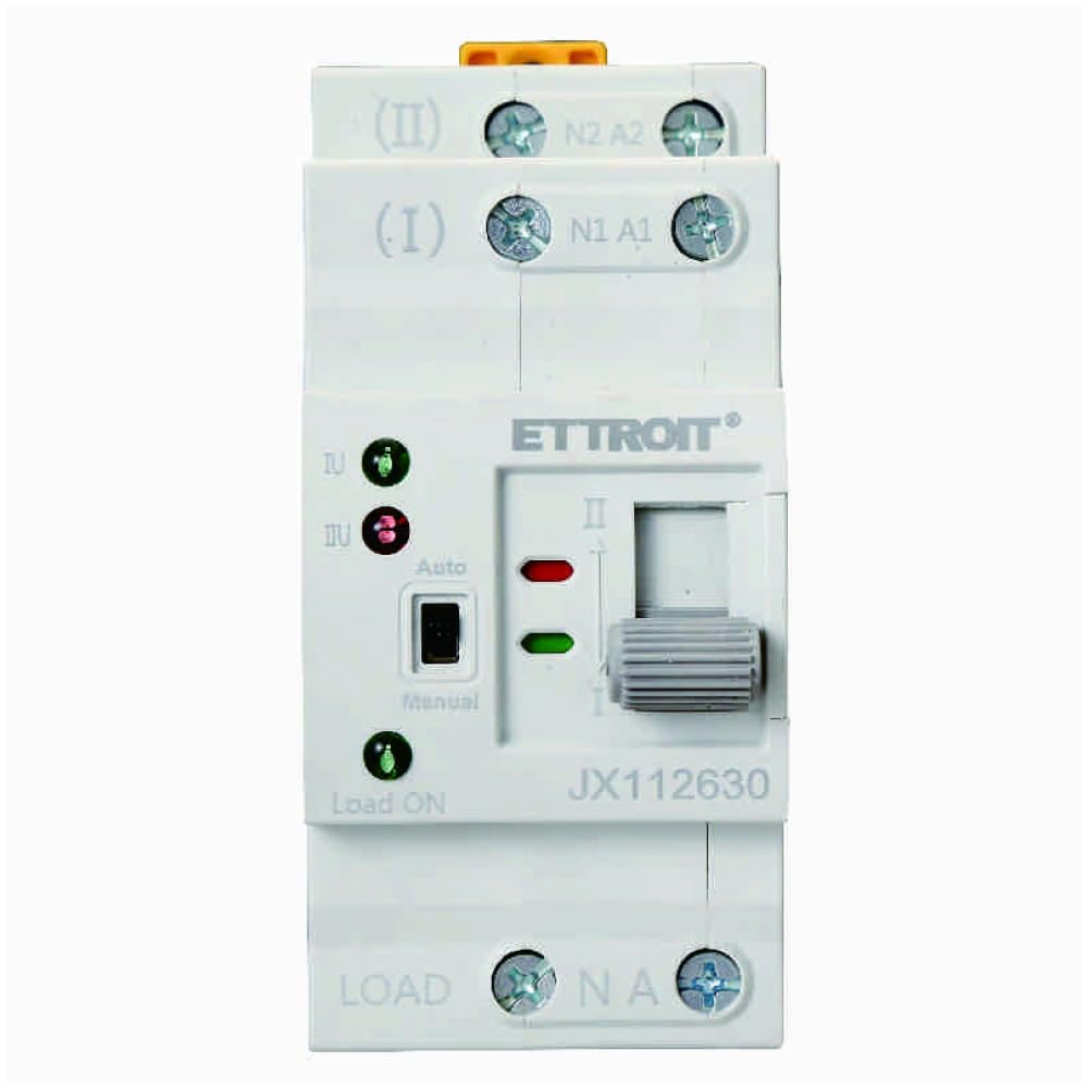 Interruttore di trasferimento automatico ATS, 2P, 230Vac, 63A - Ettroit JX112630