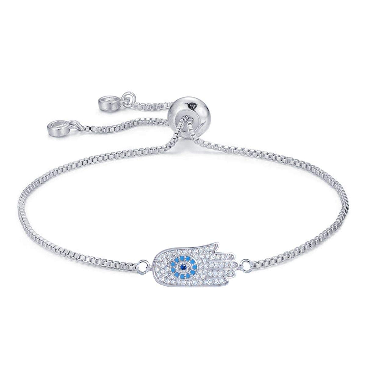 See full amazon price history chart for ZIVOM® Evil Eye Hamsa Hand Nazariya Silver American Diamond Cubic Zirconia Charm Adjustable Slider Bracelet for Women ZIVOM® Evil Eye Hamsa Hand Nazariya Silver American Diamond Cubic Zirconia Charm Adjustable Slider Bracelet for Women (B095JZ4J5P) Amazon Price History, Amazon Price Tracker