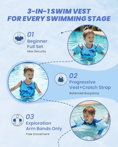 Image of Gogokids Puddle Float Jumper 24-66 Pounds, Toddler Swim Vest Kids Floaties