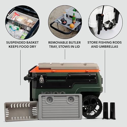 Image of Igloo Trailmate Journey 70Qt Wheeled Cooler | Insulated Hard Shell Ice Chest