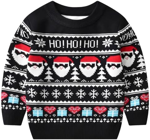 Sueter Feo Suéter Feo De Navidad Para Bebés, Niños Y Niñas, Retro