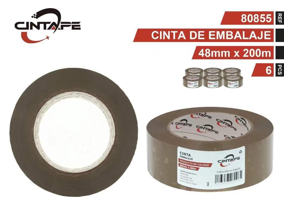MORE FREE Cinta Embalar 48MMx200 Cinta embalaje Cinta adhesiva Para Embalar Paquetes o Cajas y Paquetes-Color Marrón 36 Rollos