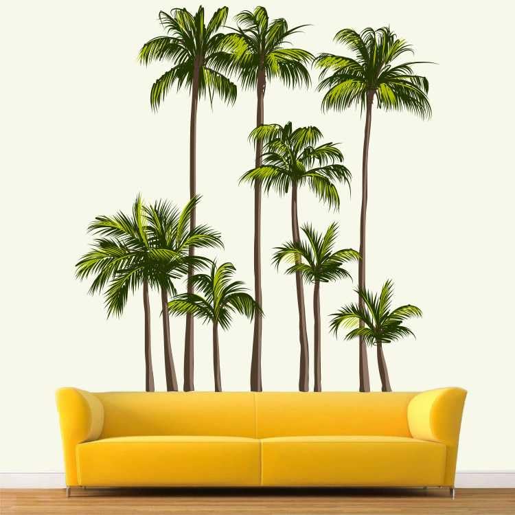 CAVE ART  Coconut Trees Nature Décal Wall Stickers for Living Room  - CA117 (PVC Vinyl - 100 cm X 100 cm) (B0CD2PZ666) Amazon Price History, Amazon Price Tracker