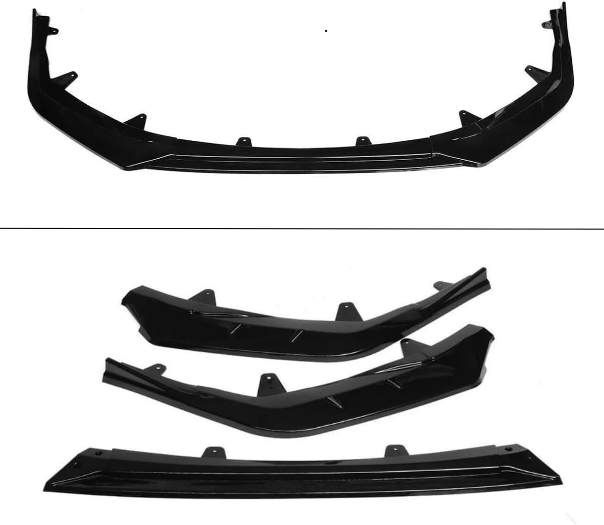 Front Bumper Lip Splitter Spoiler Fit for Toyota Corolla Sedan SE/XSE/Nightshade/S 2020-2026 Accessories, Gloss Black 3pcs Air Dam Chin Body Kit Underbody Lip