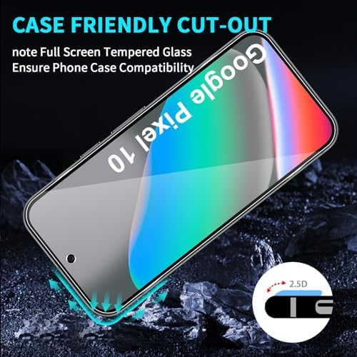 Image of PreCure for Pixel 10 Tempered Glass Screen Protector + Camera Lens Protector [ 2 + 2 Pack ][Fingerprint Unlock] [Anti-Scratch] [Case Friendly] Clear HD Protective Film for Google Pixel 10 5G