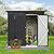 LCOZPG Metal Garden Sheds 4ftx6ft Outdoor Storage Sheds, Garden Shed for Bike,Waterproof Steel Garden Storage Tool Shed with Lockable Doors for Backyard,and Outside,6x4FT,Black