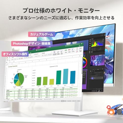 CUNPU 27インチ White モニター WQHD(2560 x 1440) の商品画像 6