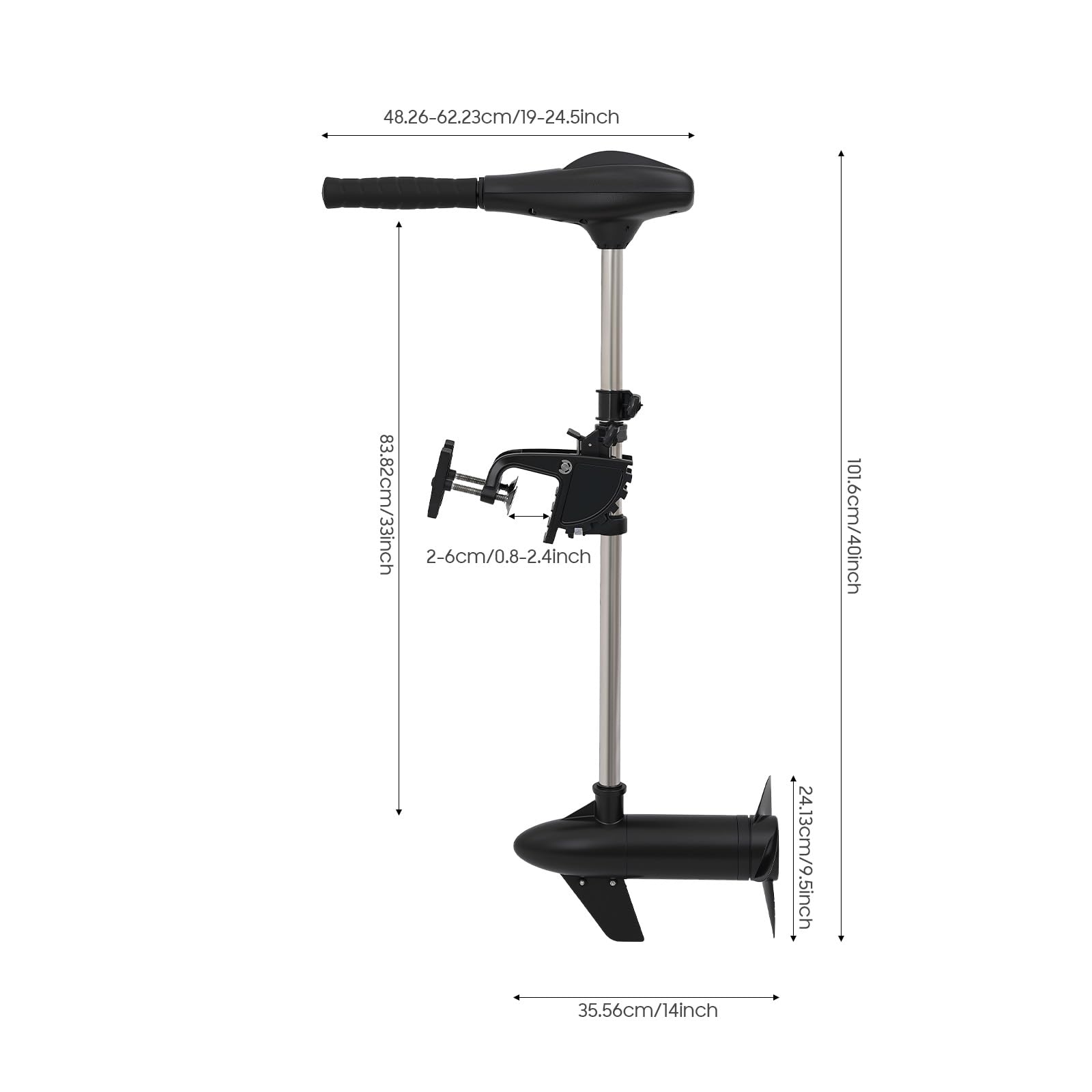 Motor fueraborda eléctrico de 18 kg – Motor fueraborda eléctrico 408 W – Motor de barco de 12 V de cobre puro con 5 marchas adelante y 3 marchas atrás, indicador de batería en tiempo real