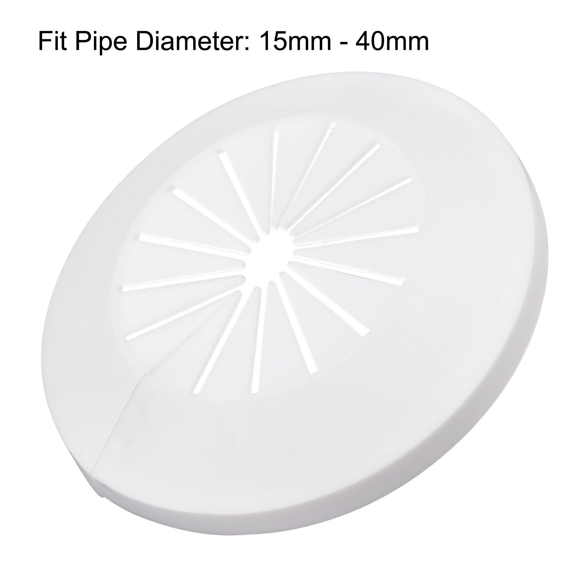 TOP-VIGOR 12pcs 15mm-40mm Pipe Cover Decoration, PP Plastic Escutcheon Pipe Collar for Water Pipe Drain Line - Image 3