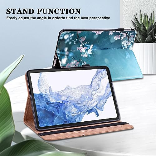 GLANDOTU Case for Lenovo Tab P12 12.7 inch 2023 (TB-370FUC) Case,Multi-View Slim and Lightweight Patterned Tablet Cover with Folding Stand for Lenovo Tab P12 2023 -Plum Blossom - Image 4