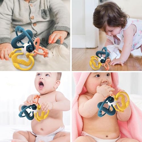 Image of StarAndDaisy Soft Baby Teether and Teeth Rattle Ball Toys for Infants & Toddlers (YLBL-Multicolor)