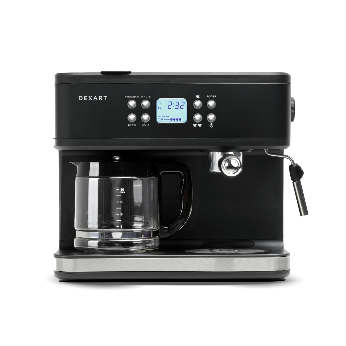 DX-1341 Home Barista 3-in-1 Filtre Kahve ve Espresso Makinesi, Siyah