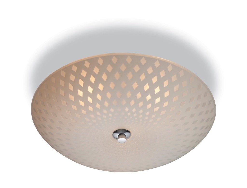 Firstlight 3 x E14 40 Watt Celine Semi Flush Fitting Opal Glass with Decorative Pattern