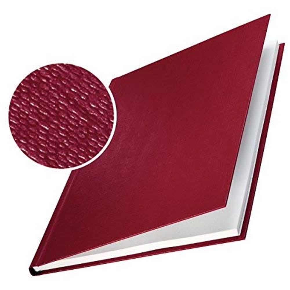 Leitz 73920028 Buchbindemappe impressBIND, Hard Cover, A4, 10,5 mm, 10 Stück, bordeaux