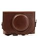 MegaGear MG1174 Canon PowerShot SX740 HS, SX730 HS Ever Ready Leather Camera Case with Strap - Dark Brown