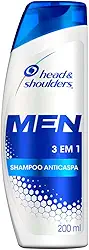 Head & Shoulders Shampoo Anticaspa Men 3 em 1, 200 ml