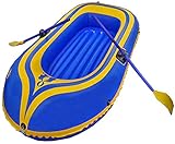 NOALED Bote Inflable, Canoa Inflable De Remo Bote, Kayak para 2 Personas con Bomba De Pie Inflable para Deportes Acuáticos, Pesca En Piscina,Blue NOALED Bote Inflable, Canoa Inflable De Remo Bote, Kayak para 2 Personas con Bomba De Pie Inflable para Deportes Acuáticos, Pesca En Piscina,Blue