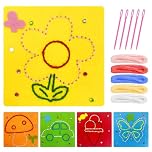 5 PCS Sewing Kit for Kids, First Sewing Kit for Girls, Children's Handmade Felt Fabric, Sewing Pleasure, for Children Aged 3-12, to Help Enhance Their Creativity and Imagination