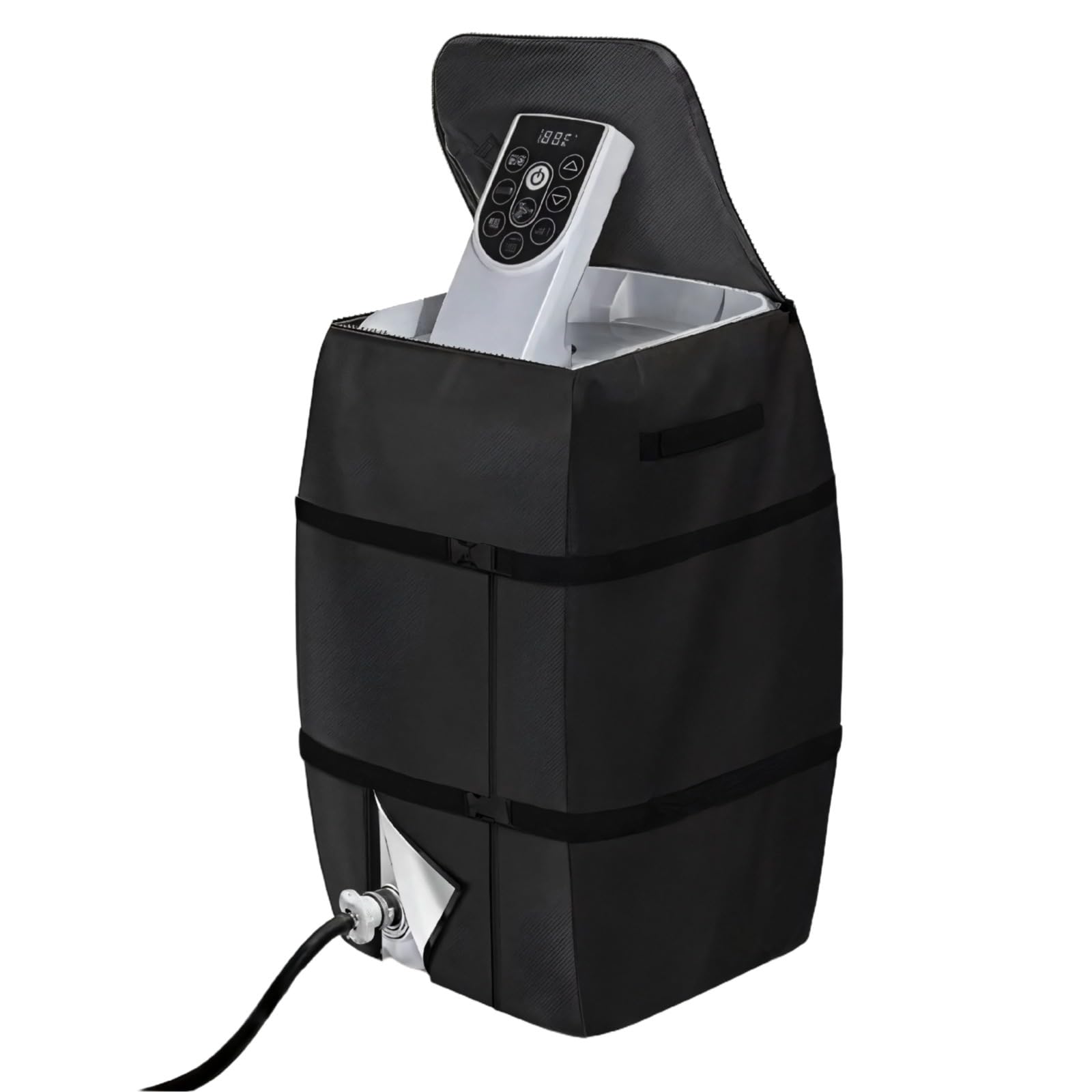 Spa Pump and Heater Cover with Control Panel Window, Heavy-Duty Oxford Cloth Protection, Waterproof Outdoor Equipment Enclosure