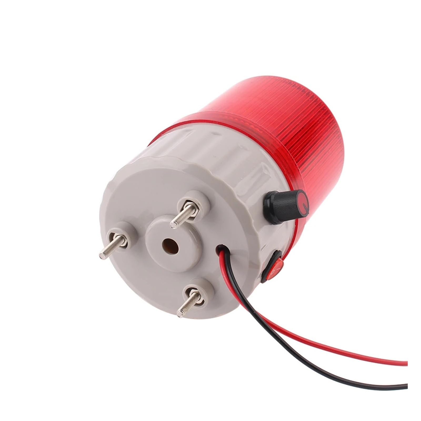 Przemysłowe światła ostrzegawcze 220 V, 24 V, światło włączane, czerwone, regulacja głośności, lampa alarmowa, obrotowa, migająca, lampa LED z dźwiękiem (12 V)